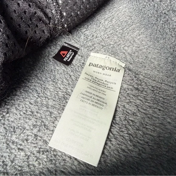 Patagonia Gray Fleece Pullover with Plum Trim - Picture 5 of 6